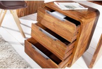 Caisson de bureau design en bois palissandre massif coloris naturel avec 3 tiroirs Caisson de bureau design en bois palissandre massif coloris naturel avec 3 tiroirs