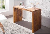 Bureau de 100 cm contemporain en bois massif coloris miel naturel Bureau de 100 cm contemporain en bois massif coloris miel naturel