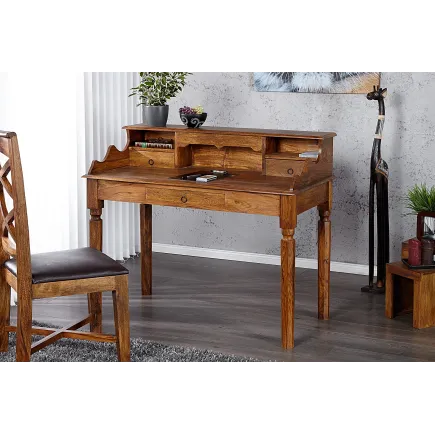 Bureau design de 115cm en bois massif naturel