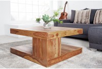 Table basse carré en bois massif 80x80 cm Table basse carré en bois massif 80x80 cm
