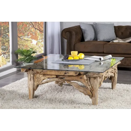 Table Basse en Bois Flotté - Naturelle, Élégante et Unique