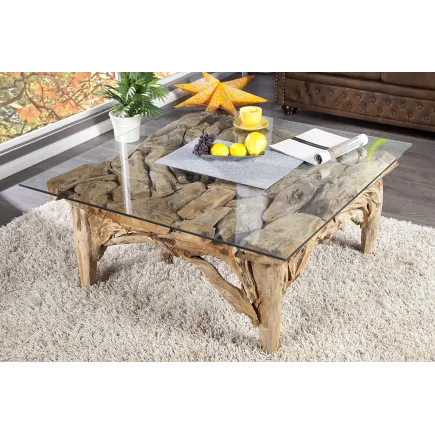 Table Basse en Bois Flotté - Naturelle, Élégante et Unique 2