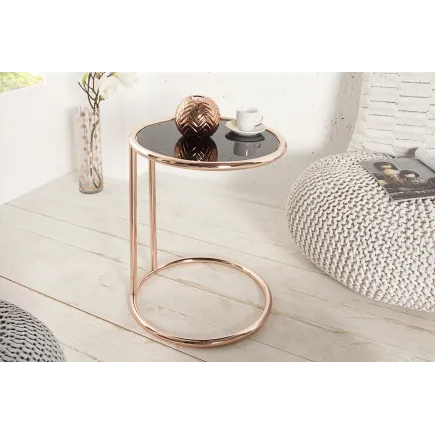 Table d'appoint 55 cm design en verre / métal