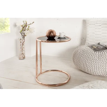 Table d'appoint 55 cm design en verre / métal 2