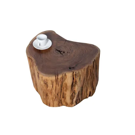 Table d'appoint 30 cm design naturel en bois massif