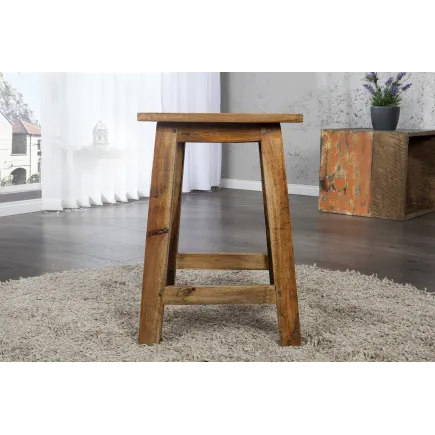 Tabouret design de 45cm en bois massif recyclé 2