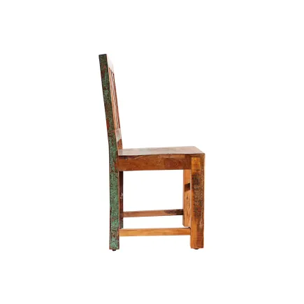 Lot de 2 chaises design en bois massif recyclé 2