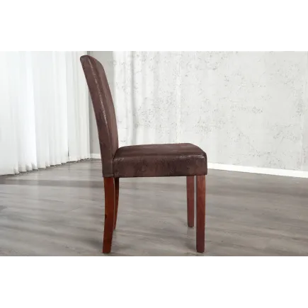 Ensemble de 4 chaises design de coloris brun 2
