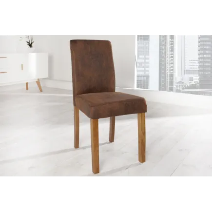 Chaise Gênes café clair Look Vintage piètement en bois 2