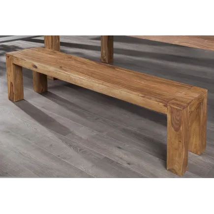 Banquette 160 cm design en bois naturel