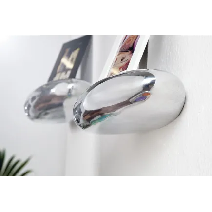 Étagère murale 5 pièces design LARME en aluminium argenté 2
