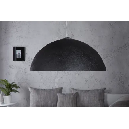 Lampe suspendue 70 cm design GLOW en fibre de verre coloris noir et or 2