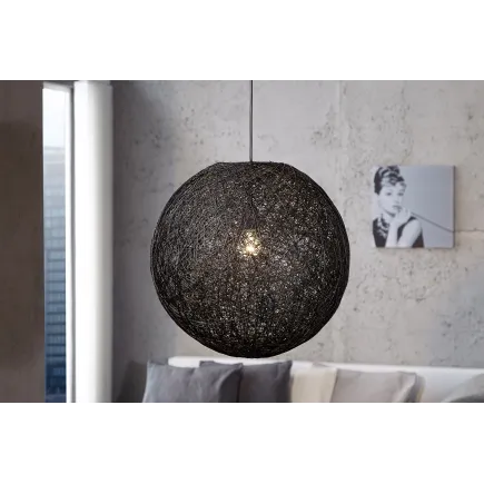 Lampe suspendue 45cm design "COCOON"  coloris noir