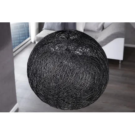 Lampe suspendue 45cm design "COCOON"  coloris noir 2