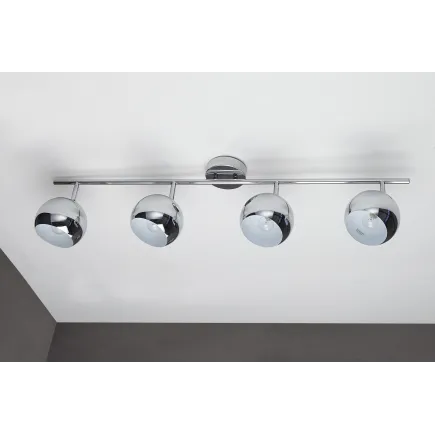 Lampe suspendue design "BUBBLE" en métal chromé 2