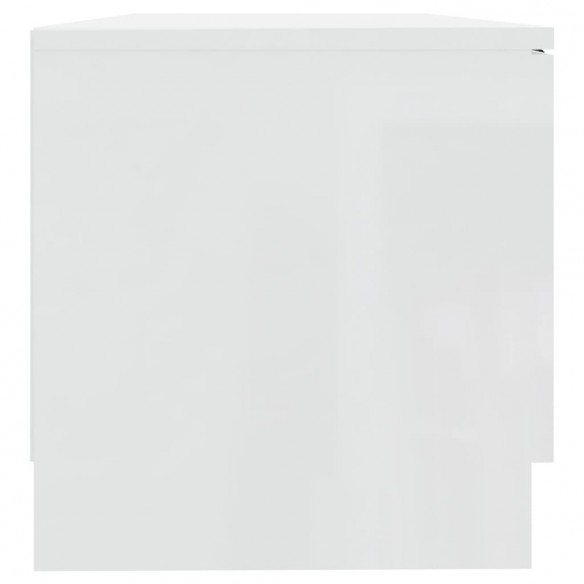 Meuble TV Blanc brillant 80x35x36,5 cm 