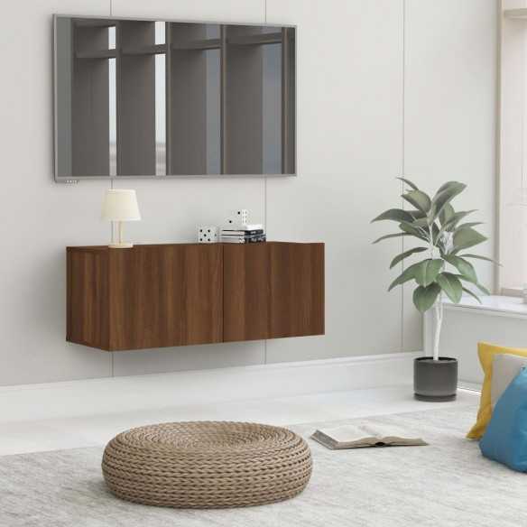 Meuble TV Chêne marron 80x30x30 cm 