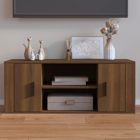 Meuble TV Chêne marron 100x35x40 cm 