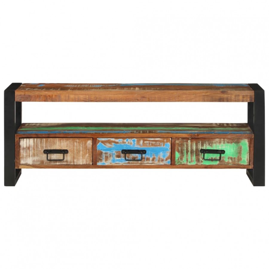 Meuble TV 120x30x45 cm Bois massif de récupération