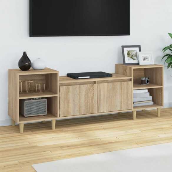Meuble TV Chêne sonoma 160x35x55 cm 