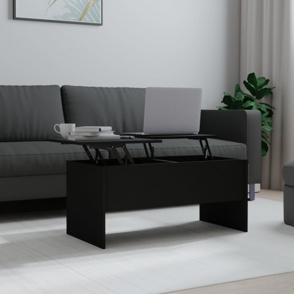 Table basse Noir 102x50,5x46,5 cm 