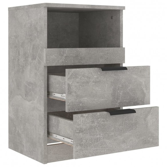Tables de chevet 2 pcs Gris béton 