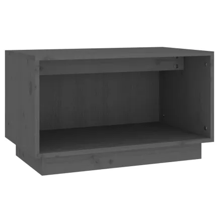 Meuble TV Gris 60x35x35 cm Bois de pin massif 2