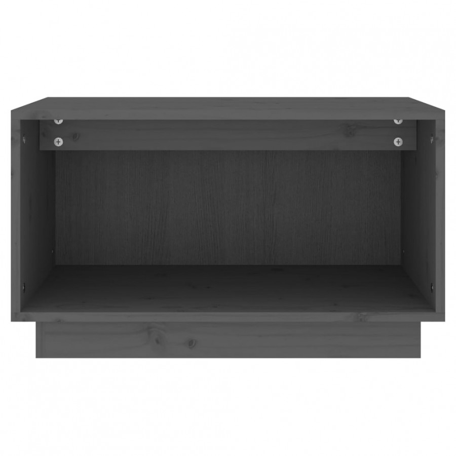 Meuble TV Gris 60x35x35 cm Bois de pin massif