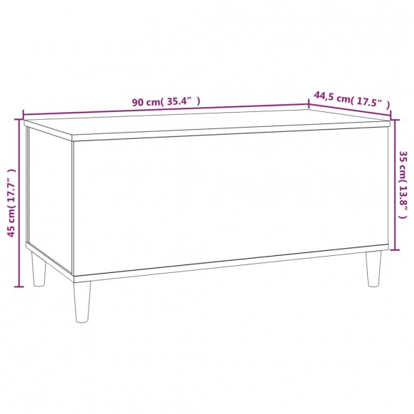 Table basse Blanc 90x44,5x45 cm 