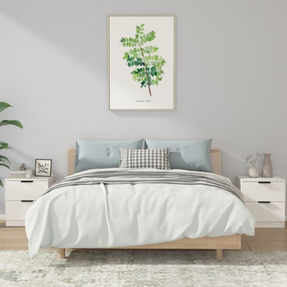 Tables de chevet 2 pcs Blanc 