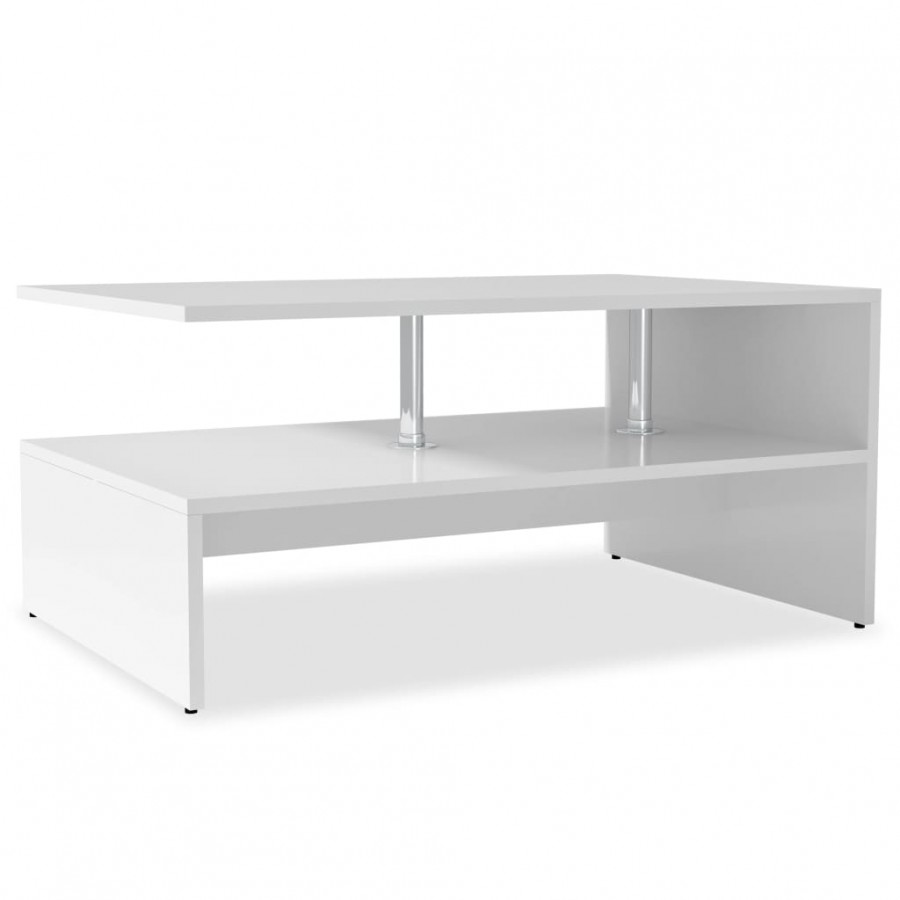 Table basse  90x59x42 cm Blanc