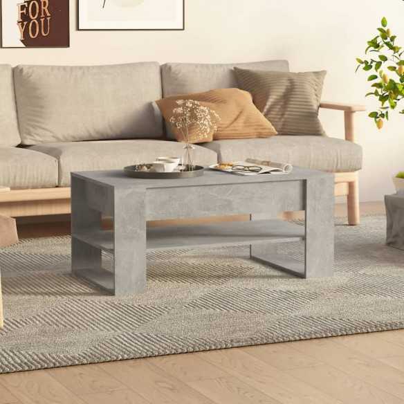 Table basse Gris béton 102x55x45 cm 