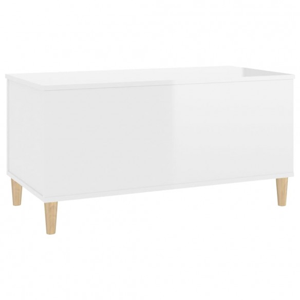 Table basse Blanc brillant 90x44,5x45 cm 