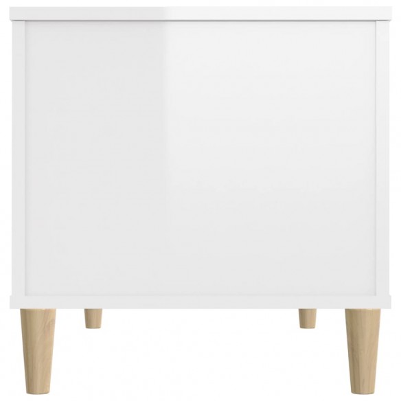 Table basse Blanc brillant 90x44,5x45 cm 