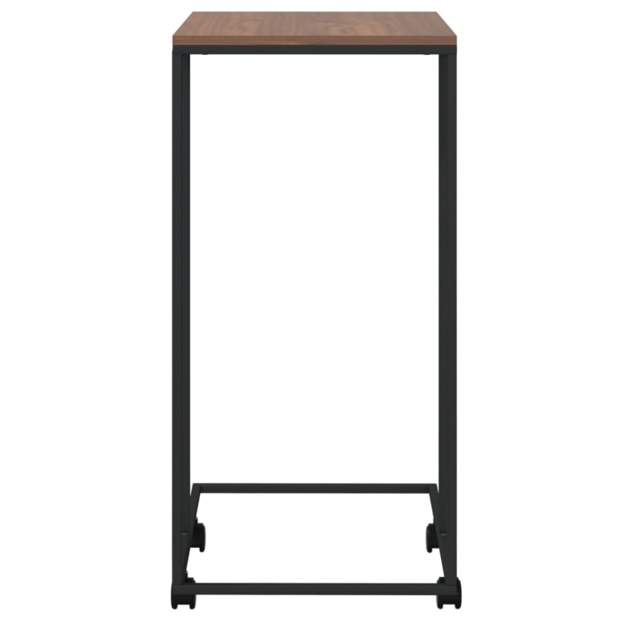 Table d'appoint avec roues Noir 40x30x63,5 cm