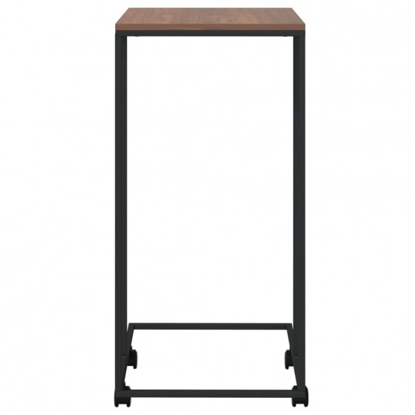 Table d'appoint avec roues Noir 40x30x63,5 cm  Table d'appoint avec roues Noir 40x30x63,5 cm