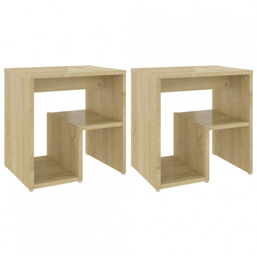 Tables de chevet 2 pcs Chêne sonoma 40x30x40 cm Aggloméré