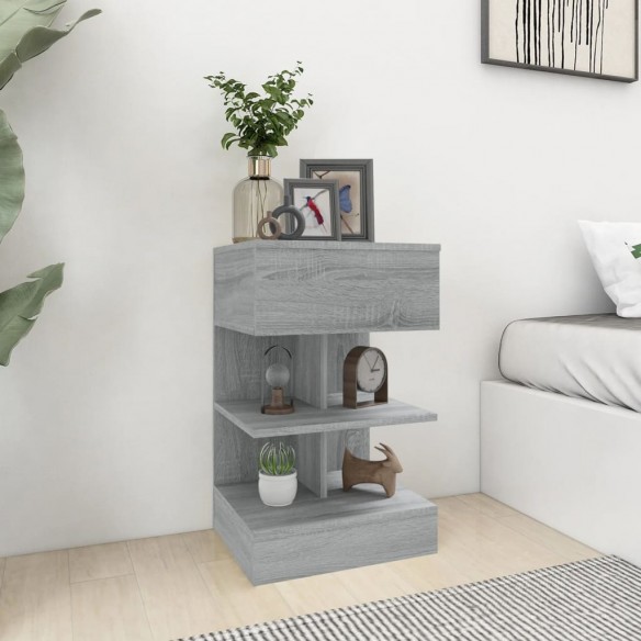 Tables de chevet 2 pcs Sonoma gris 40x35x65cm 
