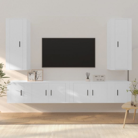 Ensemble de meubles TV 6 pcs Blanc 