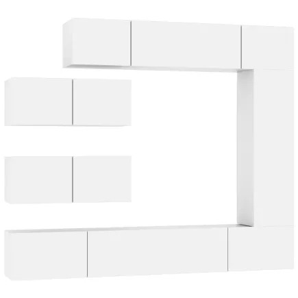 Ensemble de meubles TV 7 pcs Blanc  2