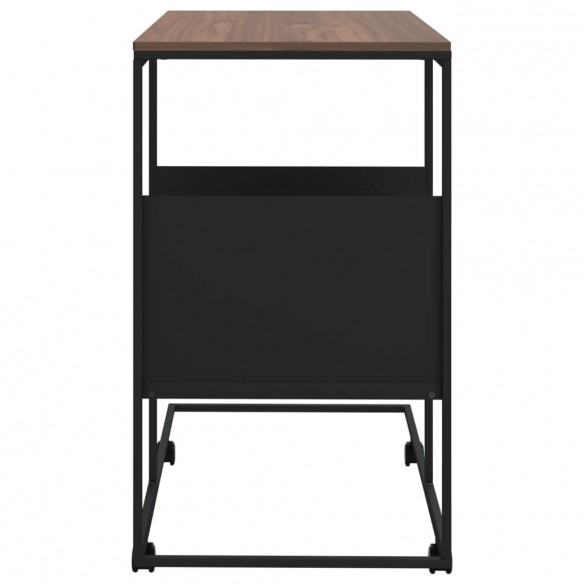 Table d'appoint avec roues Noir 55x36x63,5 cm  Table d'appoint avec roues Noir 55x36x63,5 cm