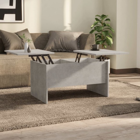 Table basse Gris béton 80x50x42,5 cm 