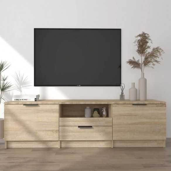 Meuble TV Chêne sonoma 140x35x40 cm 