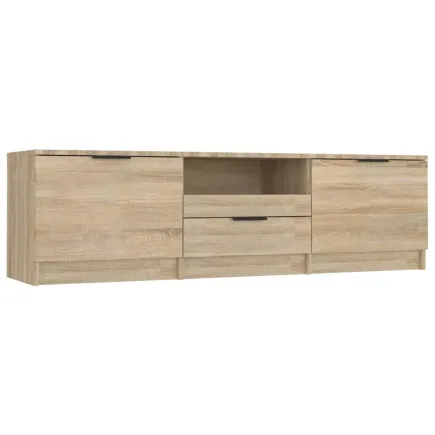 Meuble TV Chêne sonoma 140x35x40 cm  2