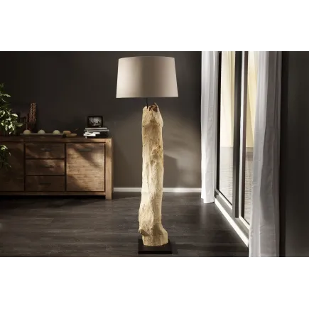 Lampadaire en bois flotté coloris beige