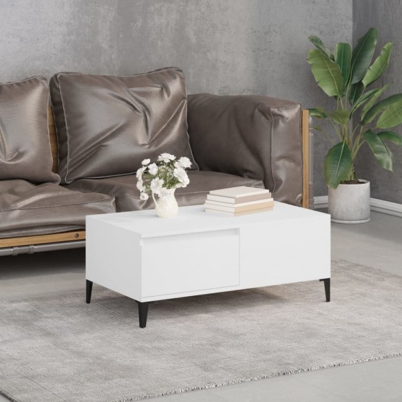 Table basse Blanc 90x50x36,5 cm 