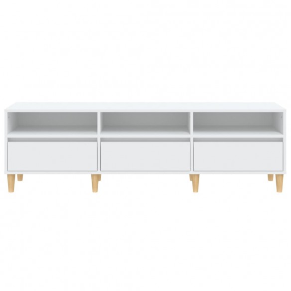 Meuble TV blanc 150x30x44,5 cm bois d'ingénierie