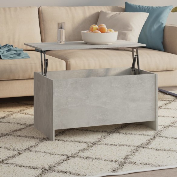 Table basse Gris béton 102x55,5x52,5 cm 