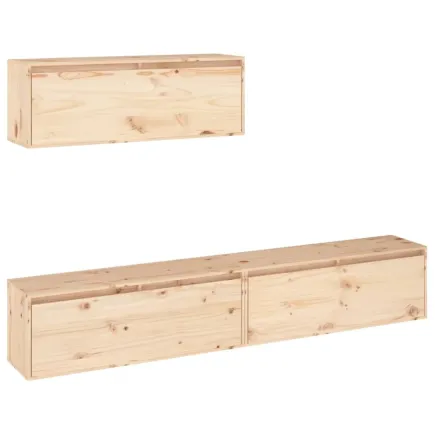 Meubles TV 3 pcs Bois massif de pin 2