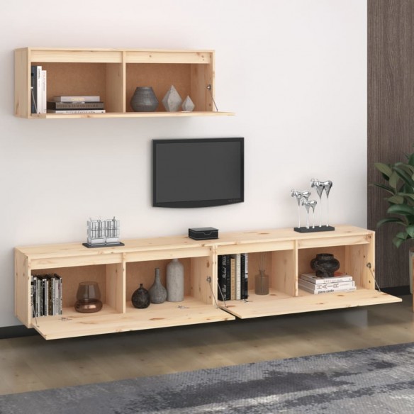 Meubles TV 3 pcs Bois massif de pin Meubles TV 3 pcs Bois massif de pin